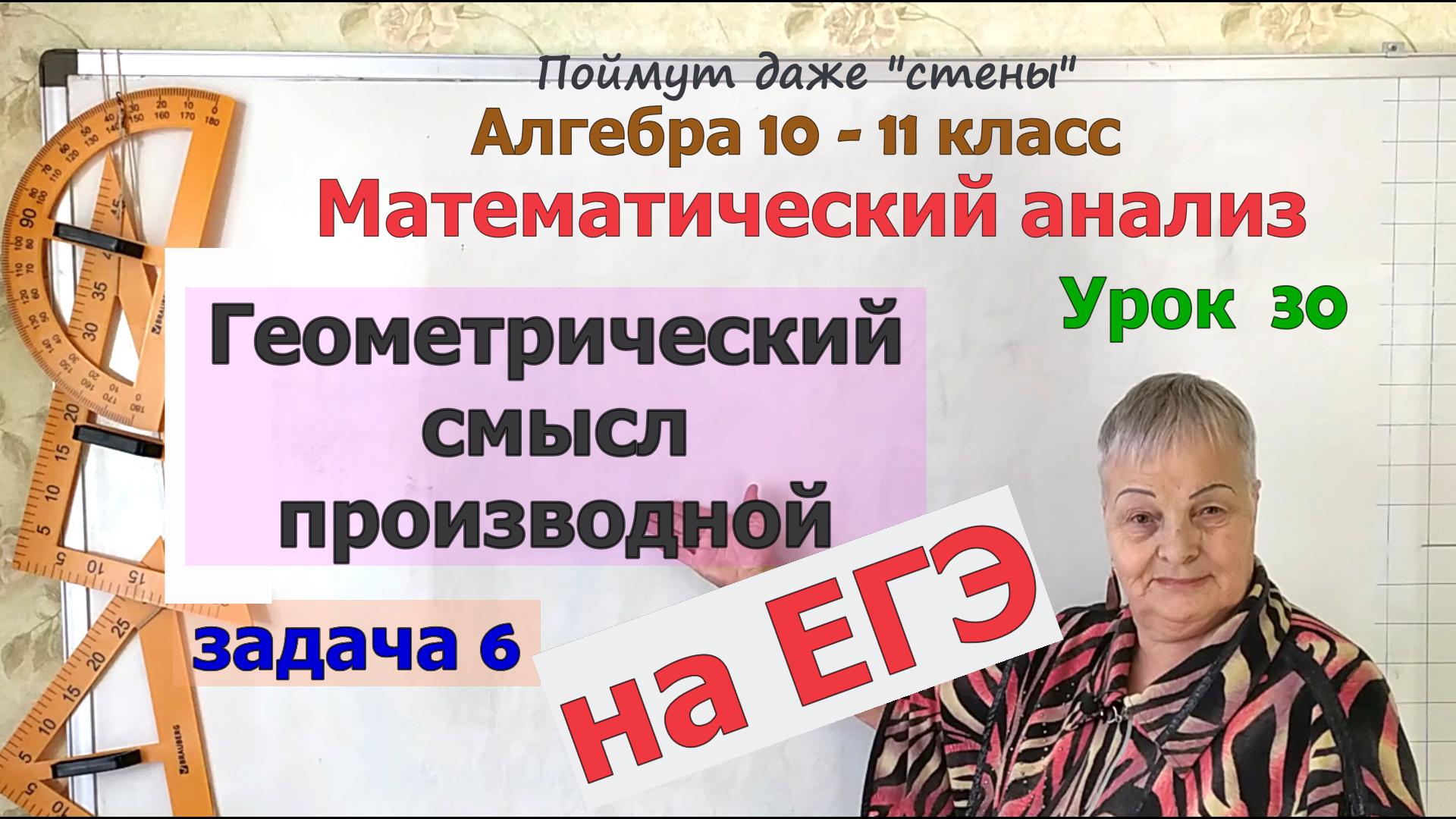 Как найти сумму ординат точек, в которых касательные параллельны прямой. Производная на ЕГЭ. Часть 6 смотреть онлайн