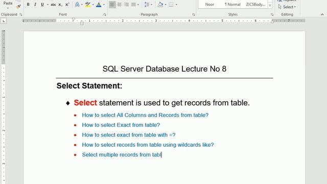 SQL server Lecture 08 | Pashto смотреть онлайн