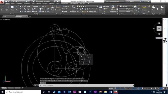 AutocAD 2D Practice Drawing / Exercise 1 / Basic & Advance Tutorial смотреть онлайн