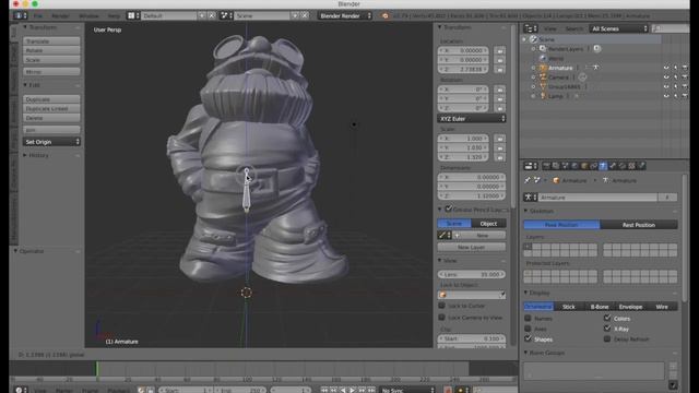 Rapid and easy 3d object rigging with Blender 2.79 смотреть онлайн