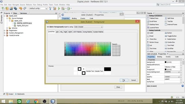 How To Make Digital Clock In Java Netbeans смотреть онлайн