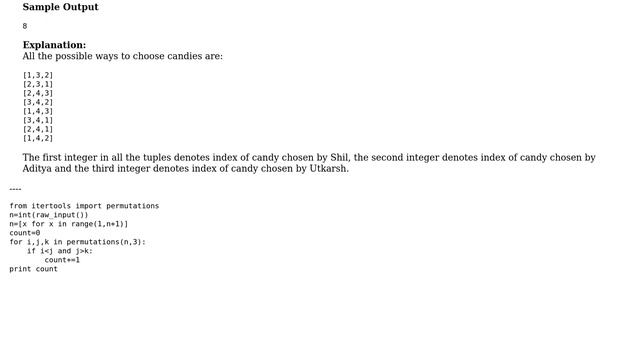 Code Review: "Finding possible candy permutations" HackerEarth challenge смотреть онлайн