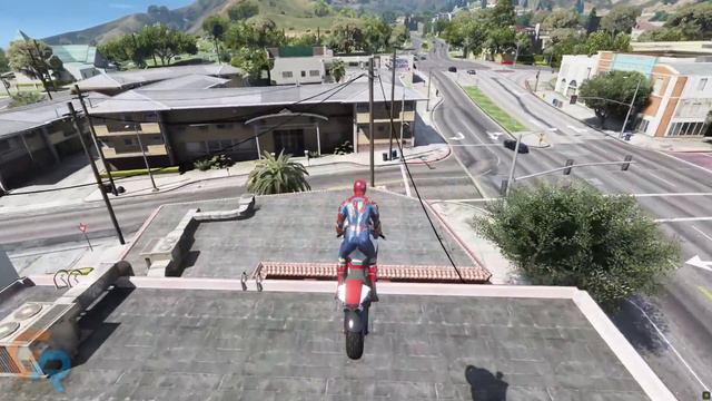 GTA 5 SPIDERMAN Bike Ragdolls Compilation (Falling Ragdoll, Car Crash, Bike Stunt, Water Ragdoll) 1 смотреть онлайн