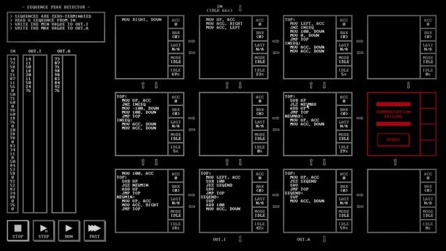 TIS-100 - Level 11 - Sequence Peak Detector (256 cycles) смотреть онлайн