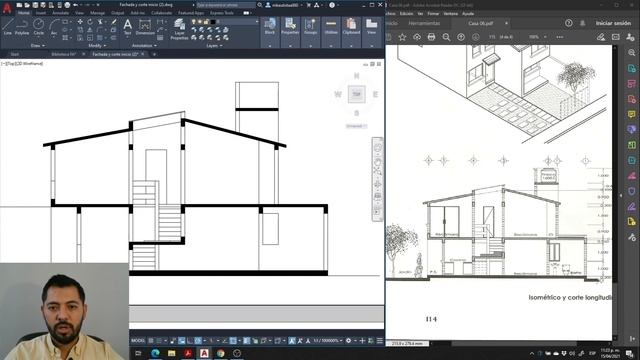 Tutorial AutoCAD dibujar corte o sección | Proyecto arquitectónico paso a paso #9 смотреть онлайн