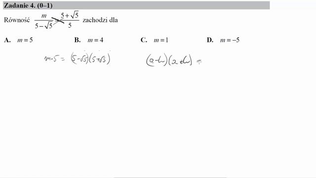 Równość m5−5√=5+5√5 zachodzi dla смотреть онлайн