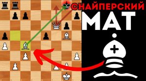 Снайперский мат Слоном и красивые жертвы фигур. Шахматы