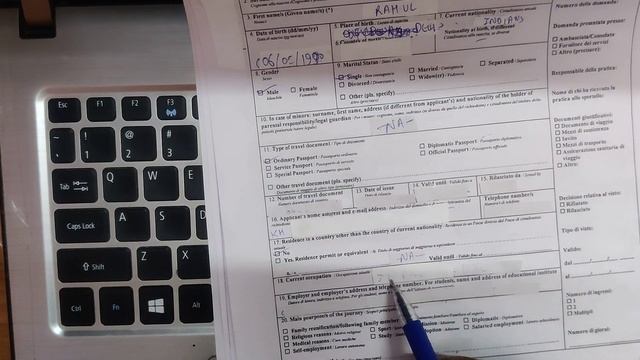 How to fill italian visa application form ||complete process of italan visa application form смотреть онлайн