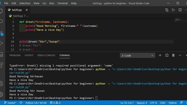 Functions And DocString In Python | Python For Absolute Beginner In Hindi#20 смотреть онлайн