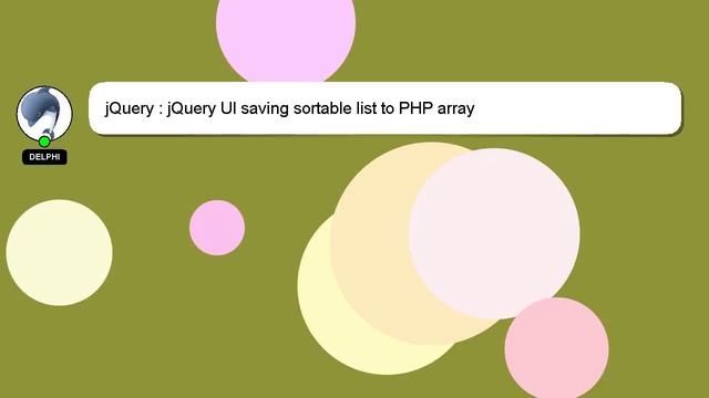 jQuery : jQuery UI saving sortable list to PHP array смотреть онлайн