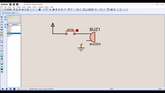 Зуммер в Proteus