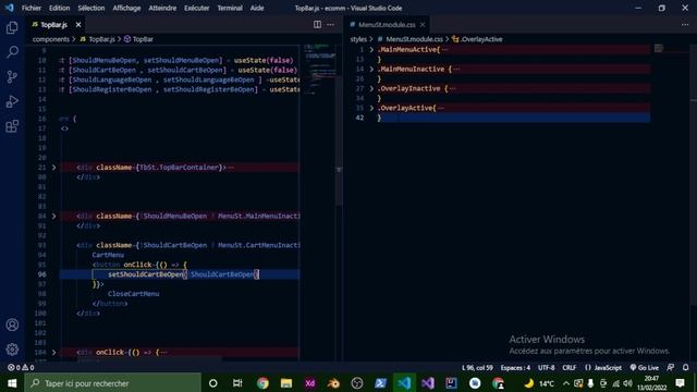 Part 2 -TopBar Click Events | NextJs Full Tutorial | Serie01 : Create An E-commerce Website смотреть онлайн