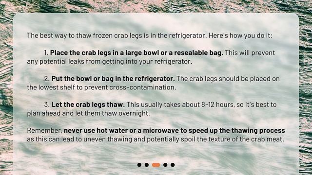Thawing Frozen Crab Legs Like a Pro смотреть онлайн