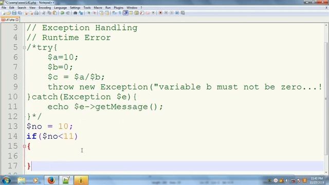 Exception Handling in PHP | Lesson - 41 | PHP in Hindi смотреть онлайн