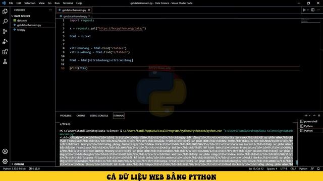 Cà Dữ Liệu Web và Làm Sạch Dữ Liệu Bằng Python - hocpython.org смотреть онлайн