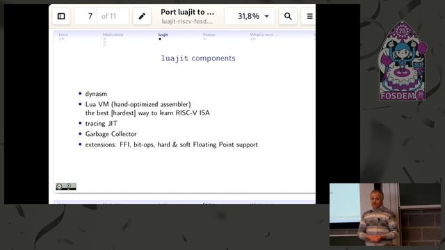 Port luajit to RISC-V Motivation, first steps and perspectives смотреть онлайн