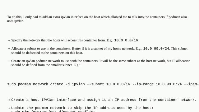 How to configure a podman container to let it communicate with the host as well? смотреть онлайн
