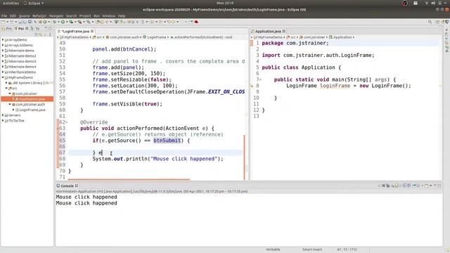 How To add Add event on button? | Event Handling in Java using GUI | Java Programming смотреть онлайн