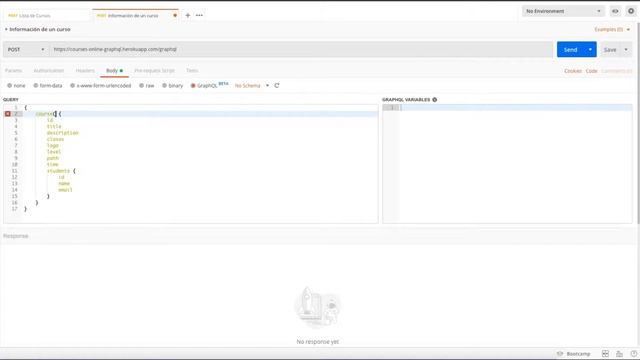 GraphQL - Postman - Consumir API GraphQL - Query - Información de un curso смотреть онлайн