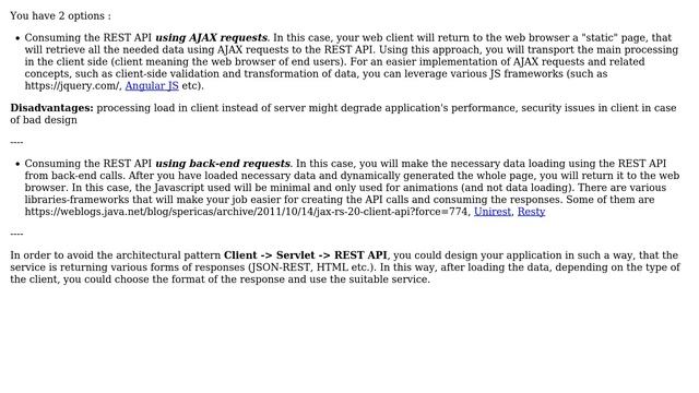 Software Engineering: Best way to consume REST service within Servlet on same server? смотреть онлайн