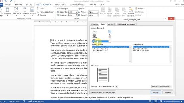 Tutorial - Microsoft Office 2013 - Word - diseño de pagina, margenes, orientacion, tamaño смотреть онлайн