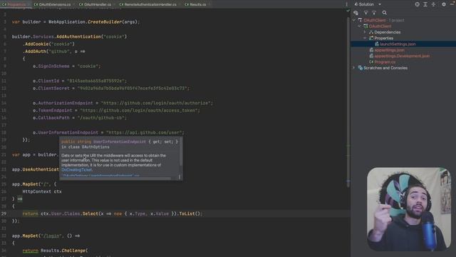 ASP.NET Core External Authentication (OAuth, .NET 7 Minimal Apis C#) смотреть онлайн