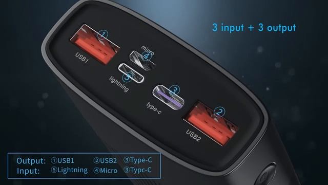 KUULAA 20000mAh digital display fast charging power bank смотреть онлайн