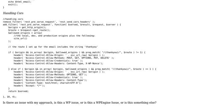 Wordpress: Serve text/html from wp-json API via WPEngine, headers not being set properly смотреть онлайн
