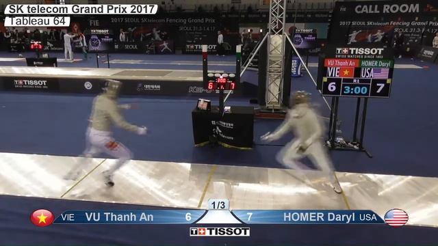 FE M S Individual Seoul KOR Grand Prix 2017 T64 32 yellow VU VIE vs HOMER USA смотреть онлайн