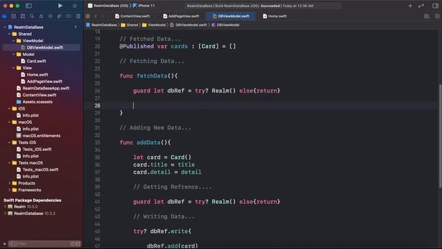 SwiftUI 2.0 Realm DB CRUD Operations - Alternative For Core Data - SwiftUI Tutorials смотреть онлайн