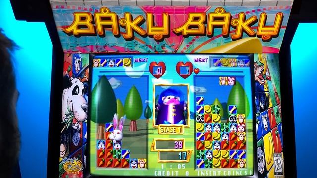 Baku Baku Animal Arcade Cabinet MAME Gameplay w/ Hypermarquee смотреть онлайн