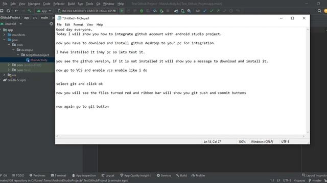 1. How to use GitHub with Android Studio project | Beginners | 2023 смотреть онлайн