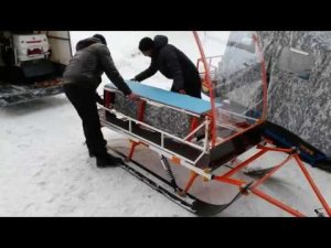 погрузка складных саней ванёк 250