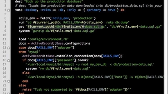 Downloading production database using Capistrano смотреть онлайн
