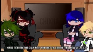 Shady bug and claw Noir react to their alternativ version || w/ Marinette & Adrien || Miraculous