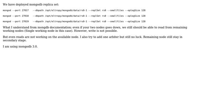 Databases: Mongo DB Replica set - not able to read also смотреть онлайн