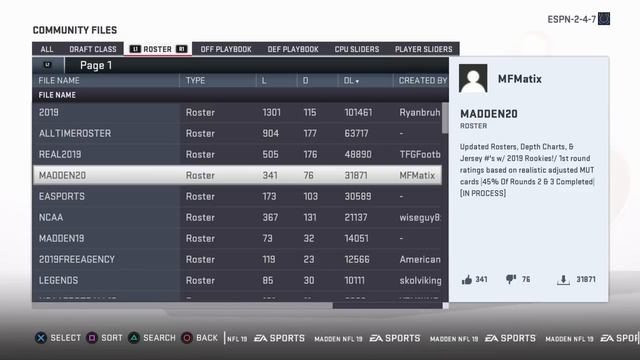 Get Madden 20 Rosters On Madden NFL 19 WITH FREE AGENCY & ROOKIES! (PS4/XBOX ONE/PC) смотреть онлайн