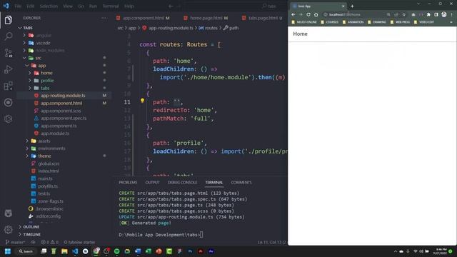 Ionic IU - Creating Tabs (appears on every page) - Part 1/3 смотреть онлайн