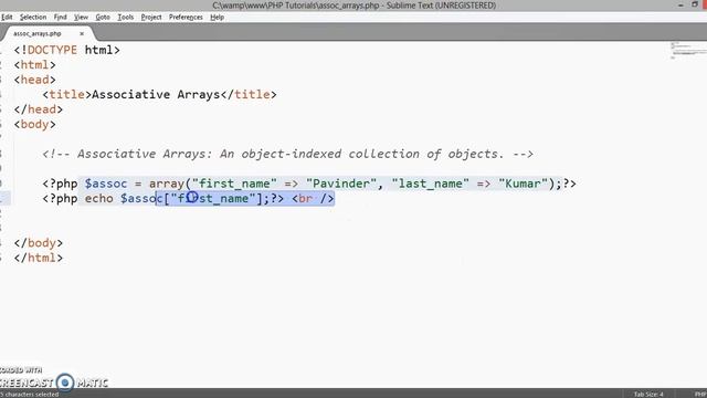 PHP For Beginners - Associative Arrays смотреть онлайн