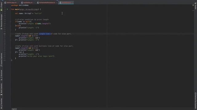 Kotlin if-else operator using ?.let & elvis( ?: ) operator. смотреть онлайн