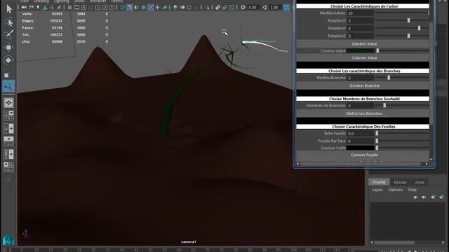 Maya , Python Script ,Tree Generator. смотреть онлайн