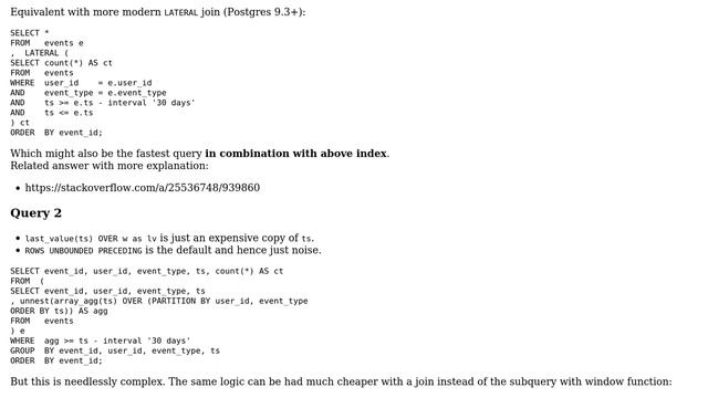 Databases: Scalable query for running counts of events within x previous days (3 Solutions!!) смотреть онлайн