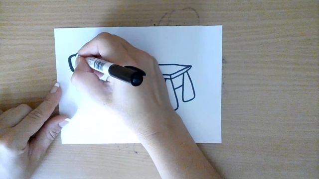 CÓMO DIBUJAR UNA MESA Y UNA SILLA / WIE MAN EINEN TISCH UND EINEN STUHL ZEICHNET /HOW TO DRAW смотреть онлайн