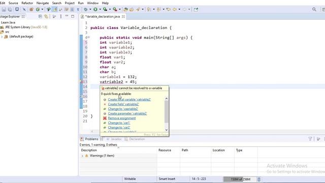 Variable Declaration/Initialization in JAVA смотреть онлайн