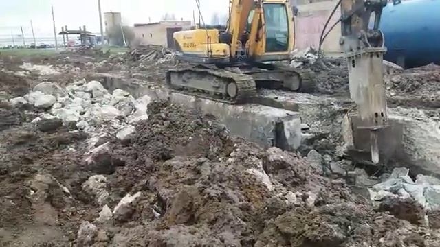 Демонтаж бетонных фундаментов смотреть онлайн