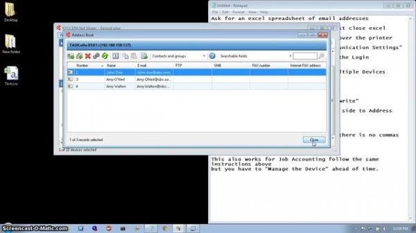 KM Net Viewer and CSV Address Book
