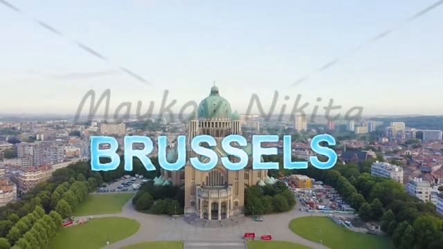 Inscription on video. Brussels, Belgium. National Basilica of the Sacred Heart. Early morning. Aris смотреть онлайн