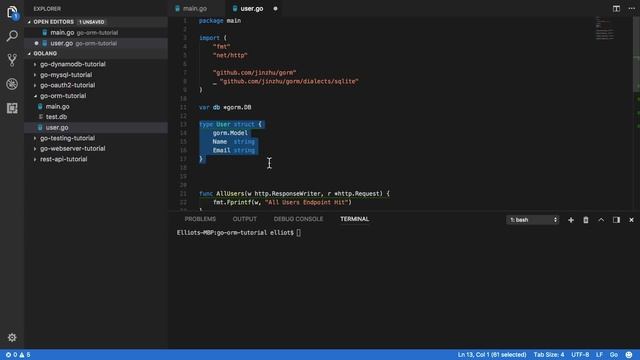 Creating a Go API using an ORM - Tutorial смотреть онлайн