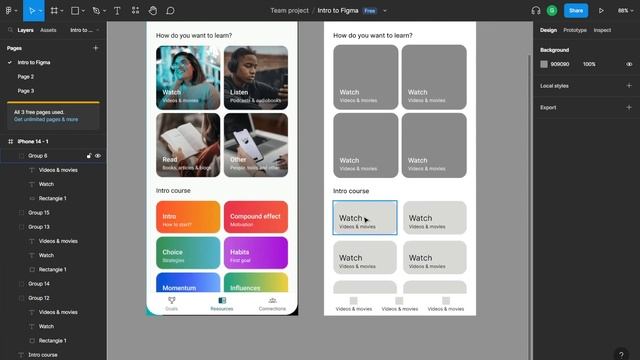 Free Figma Tutorial for Beginners: How to Add Images and Colours, Write Typefaces (Part 2) смотреть онлайн