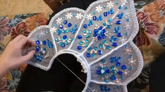 Изготовление кокошника из фатина (часть 4)